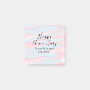 Post-it® Joyeux anniversaire de mariage nom date année past