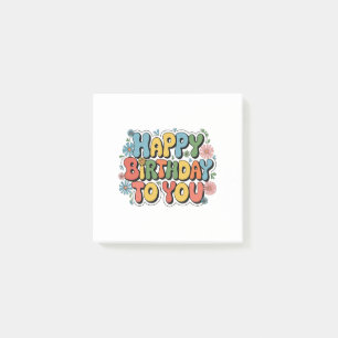 Post-it® Joyeux Anniversaire Floral Groovy