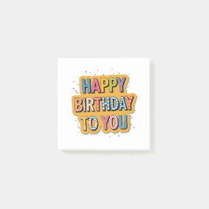 Post-it® Joyeux Anniversaire Motif