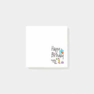Post-it® Joyeux anniversaire. Papa, je t'aime.