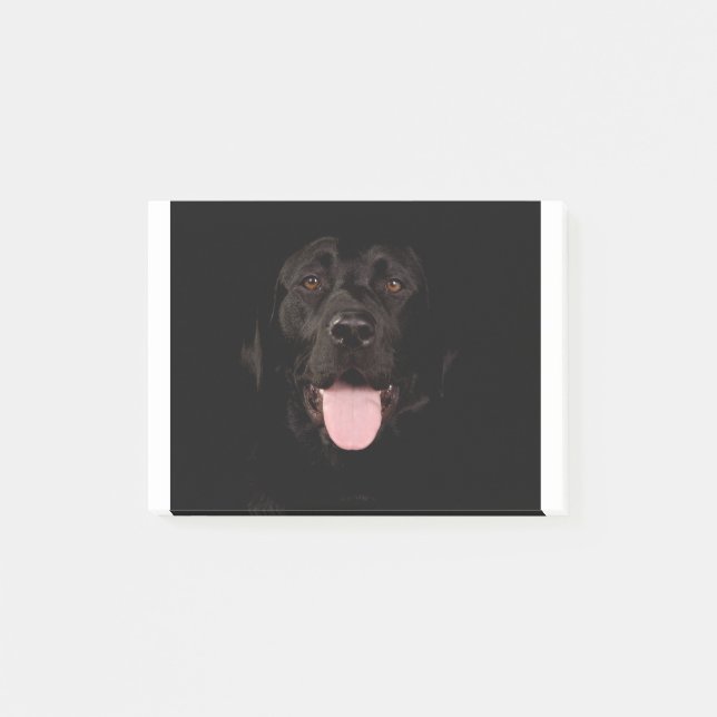 Post-it® Joyeux chien noir du Labrador (Devant)