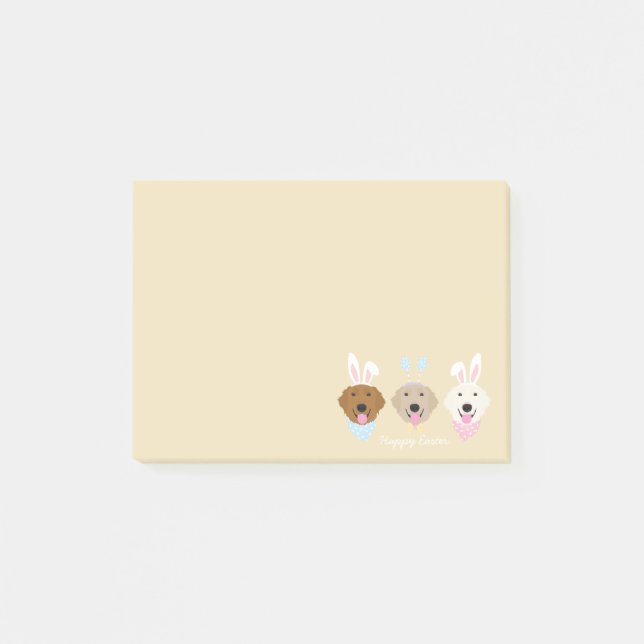 Post-it® Joyeux Chiens de Pâques (Devant)