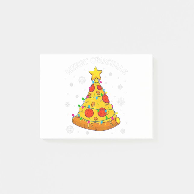 Post-it® Joyeux Crustmas Pizza Arbre de Noël Joyeux Noël (Devant)