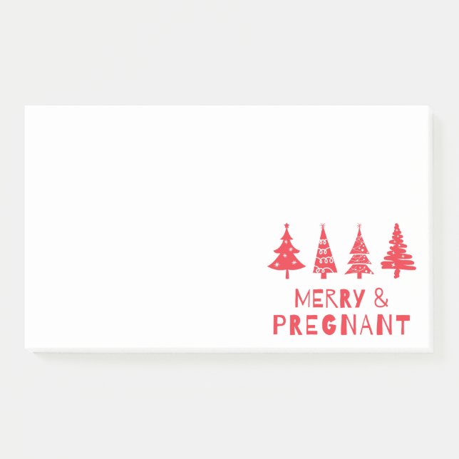 Post-it® Joyeux et enceinte à Noël (Devant)