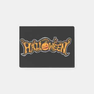 Post-it® Joyeux Halloween Citrouille à l'Oeil de Rubis Cadr
