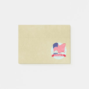 Post-it® Joyeux Jour de l'Indépendance Illustration du drap