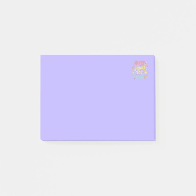 Post-it® Joyeux, Joyeux, Libre, Motivationnel, Inspirationn (Devant)
