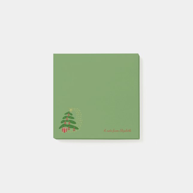 Post-it® Joyeux Noël, Arbre de Noël -Personnalisé (Devant)