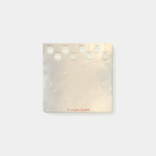 Post-it® Joyeux Noël, Boules de Noël, Or - Personnalisé