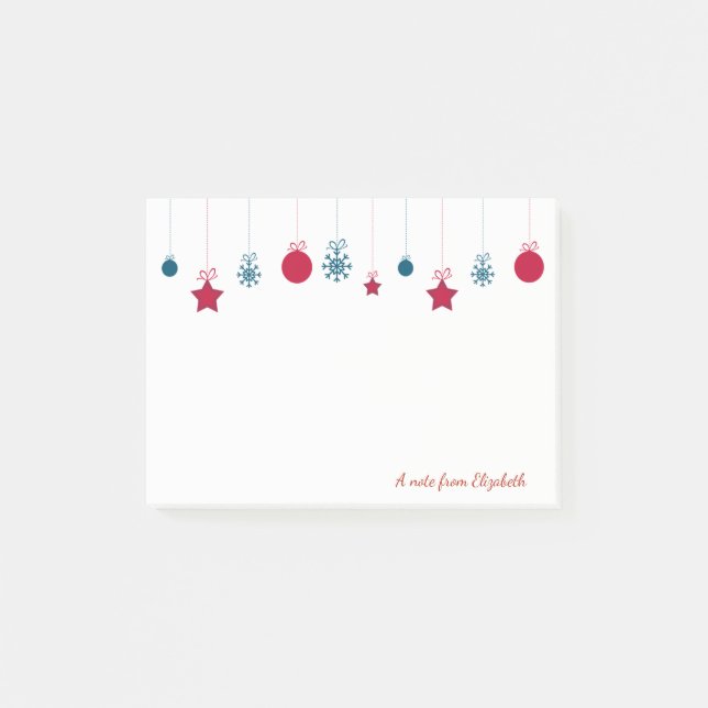 Post-it® Joyeux Noël, Boules de Noël personnalisées (Devant)
