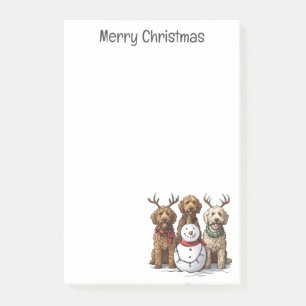 Post-it® Joyeux Noël Goldendoodle Chiens