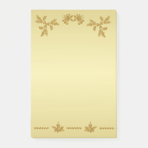 Post-it® Joyeux Noël Paillettes d'Or, Père Noël sur fond do