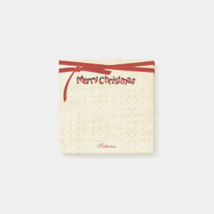 Post-it® Joyeux Noël Tartan Motif Typographie