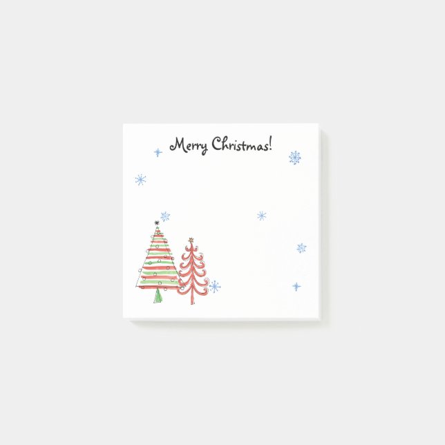 Post-it® Joyeux Noël vert rouge 3x3 (Devant)