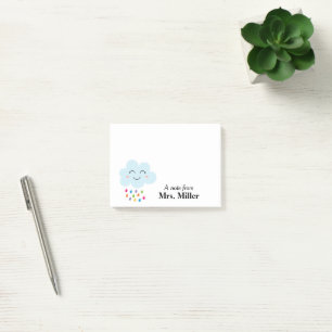 Post-it® Joyeux nuage de pluie personnalisé
