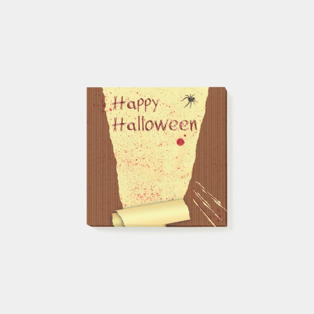 Post-it® Joyeux papier peint Halloween sanglant (Devant)