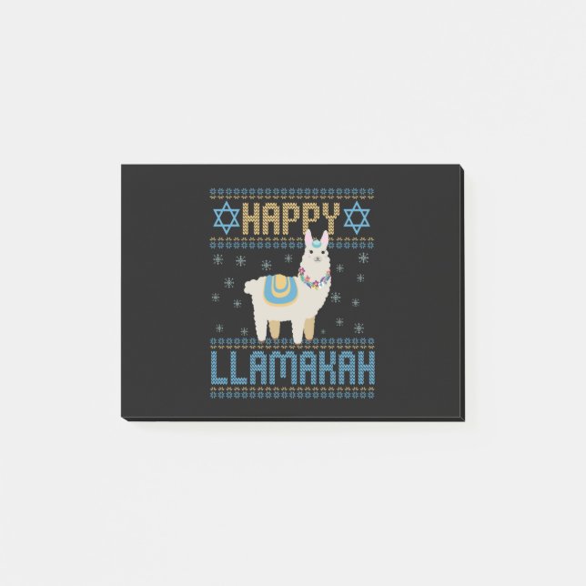 Post-it® Joyeux Ramakah Drôle juif Hanoukka Lama cadeau (Devant)
