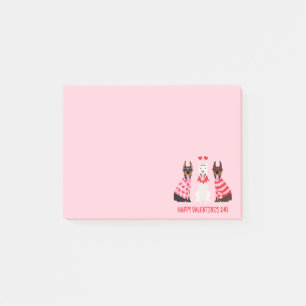Post-it® Joyeux Valentines Day Chiens Dobermann