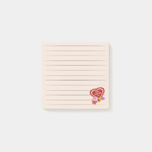 Post-it® Joyeux Valentines Day Post-it Notes