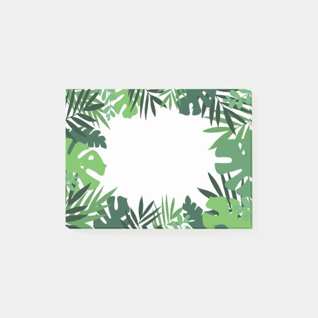 Post-it® Jungle palmier feuille sauvage vert floral (Devant)