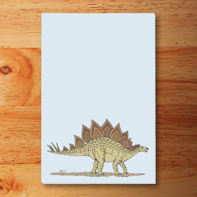 Post-it® Jurassique Dinosaure Stegosaurus (Jurassic Dinosaur Stegosaurus Post-it Notes on Desk)
