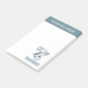 Post-it® Juste un garçon qui aime Sharks Shark Lover