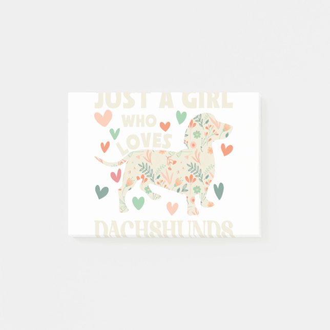 Post-it® Juste Une Fille Qui Aime Dachshunds Flower (Devant)