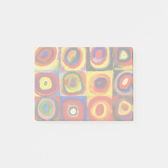Post-it® Kandinsky Farbstudie Cercles Carré Quadrate Art (Devant)