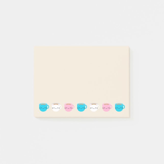 Post-it® Kawaii Cats Cup de Thé (Devant)