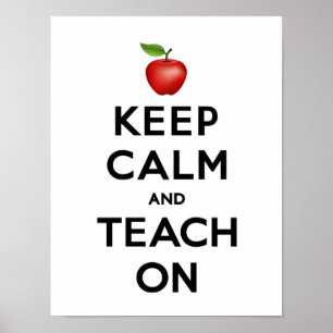Post It - Keep Calm and Teach On Poster