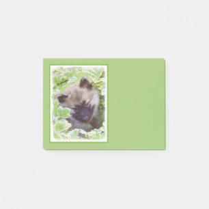 Post-it® Keeshond Puppy in the Garden Peinture Art original