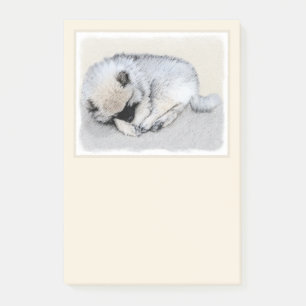 Post-it® Keeshond Sleeping Puppy Peinture Chien Art origina