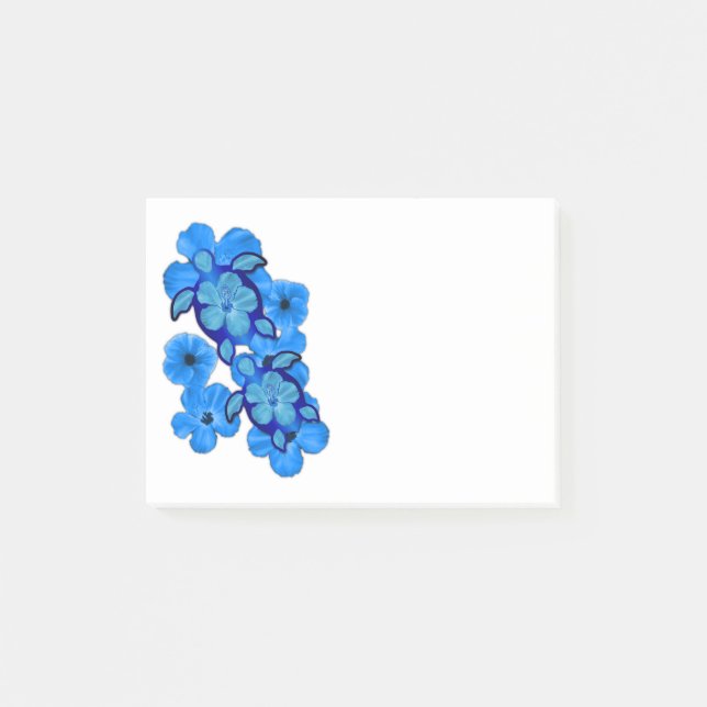 Post-it® Ketmie et tortues bleues de Honu (Devant)