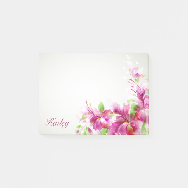 Post-it® Ketmie rose abstraite 4x3 (Devant)