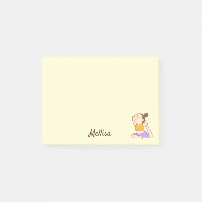 Post-it® Kid Yoga s'étire do-it-yourself votre nom Notes po (Devant)