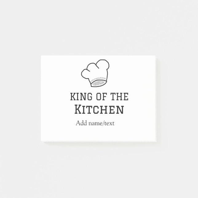 Post-it® King of the cuisine chef cuisine ajouter nom couro (Devant)