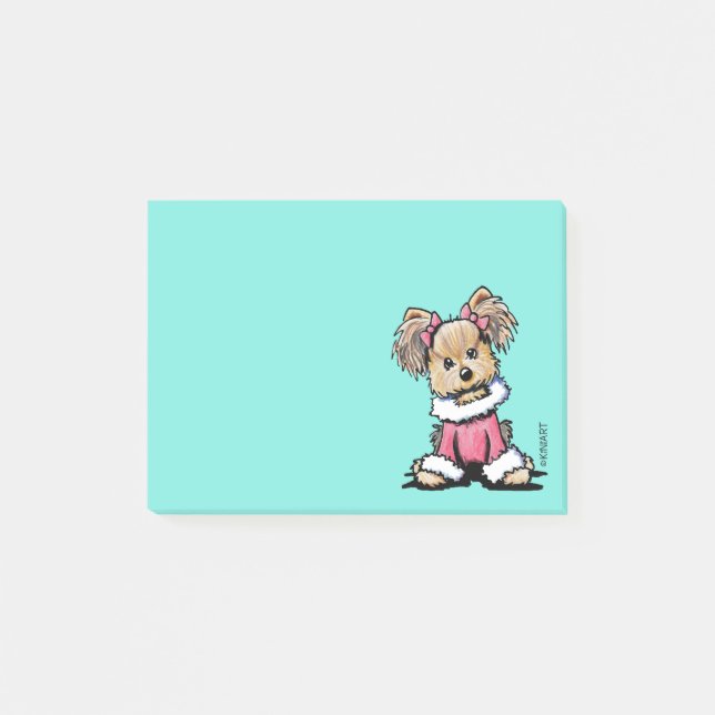 Post-it® KiniArt Yorkie de fête Terrier (Devant)