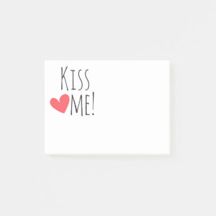 Post-it® Kiss Me Love Citation Red Heart Mariage Fête des m