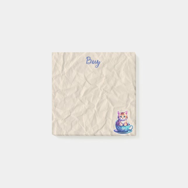 Post-it® Kitten en Coupe beige (Devant)