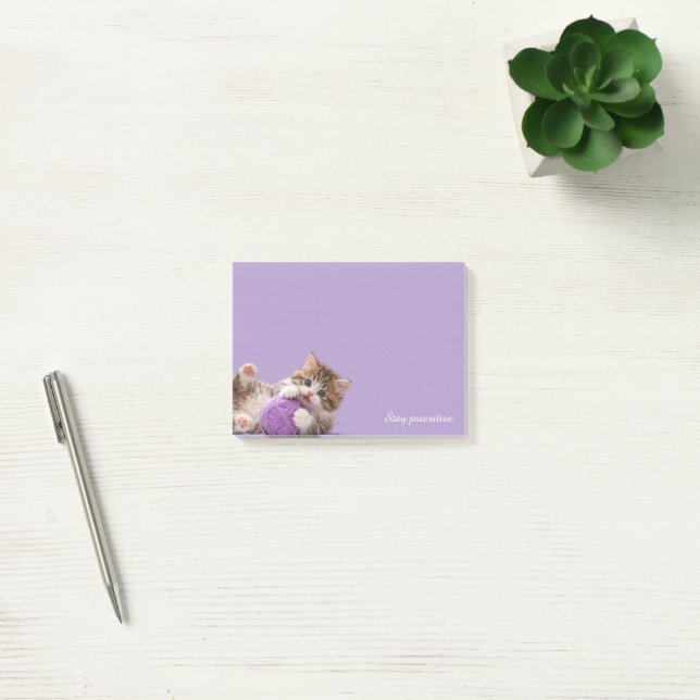 Post-it® Kitten Stay Pawsitive Sticky Notes (Bureau)