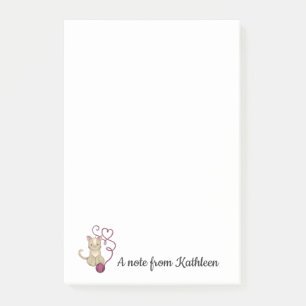 Post-it® Kitty Cat Love Notes Texte de Personnaliser Ya