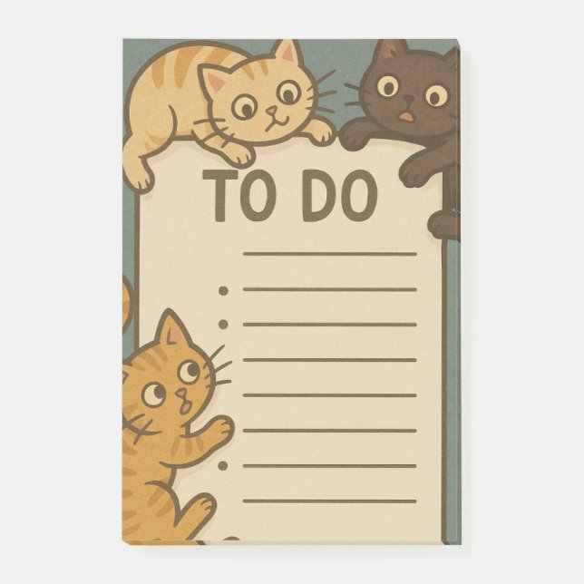 Post-it® Kitty Cat Pad To Do List (Devant)