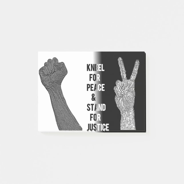 Post-it® Kneel for Peace and Stand for Justice (Devant)