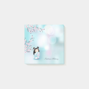 Post-it® Kokeshi Doll rose Grey Monogramme Post-it Notes