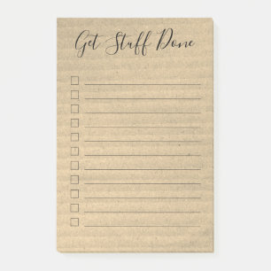 Post-it® Kraft paper Script Obtenir des trucs Fait pour fai