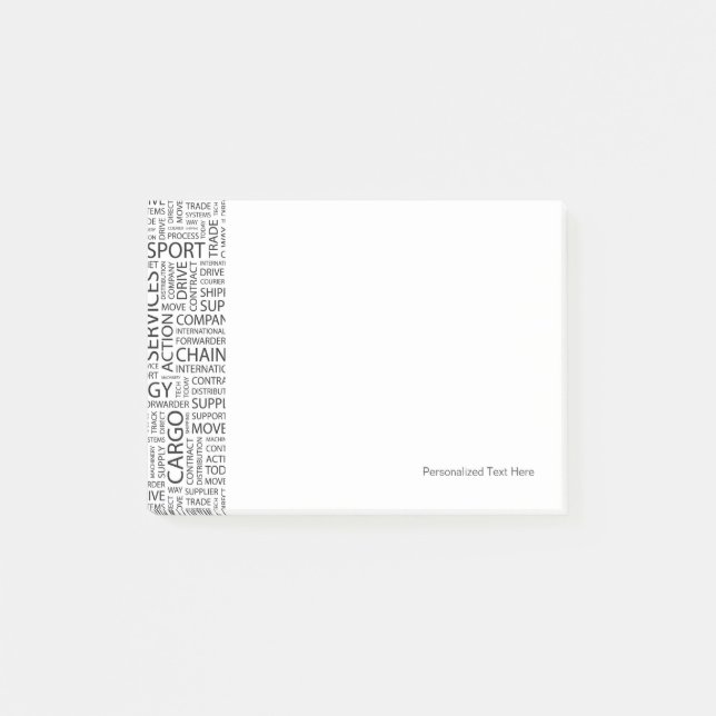 Post-it® La LOGISTIQUE modèle avec des mots (Devant)