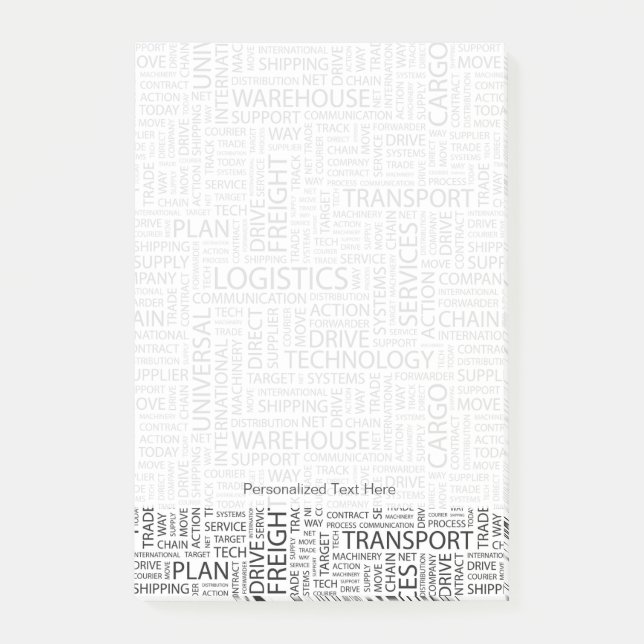 Post-it® La LOGISTIQUE modèle avec des mots (Devant)