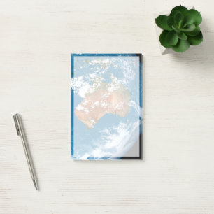 Post-it® La Planète Terre Montre Des Nuages Sur L'Australie