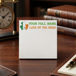 Post-it® La Saint-Patrick Irlande Drapeau Trèfle Nom person