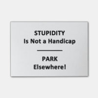 La stupidité n'est pas un handicap.  Parc ailleurs